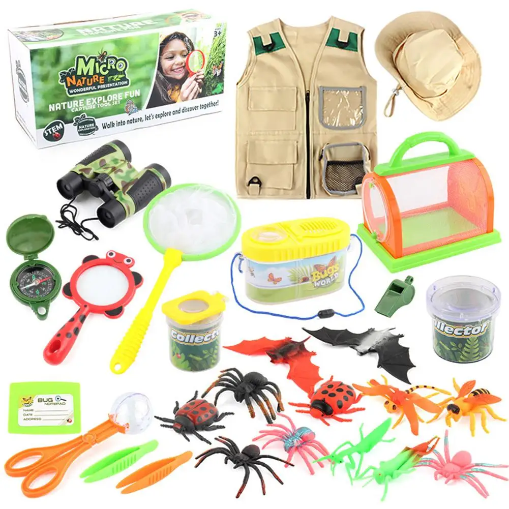 

26pcs Kids Insect Catcher Toy Set Telescope Bug Observation Outdoor Science Exploration Tools Kids Explorer Kit Educational Toy