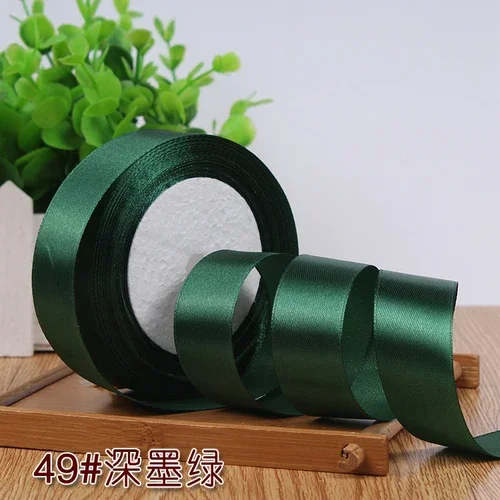 Silk Satin Ribbon for Gift Wrapping and DIY Crafts - 2.5cm, 25 Yards