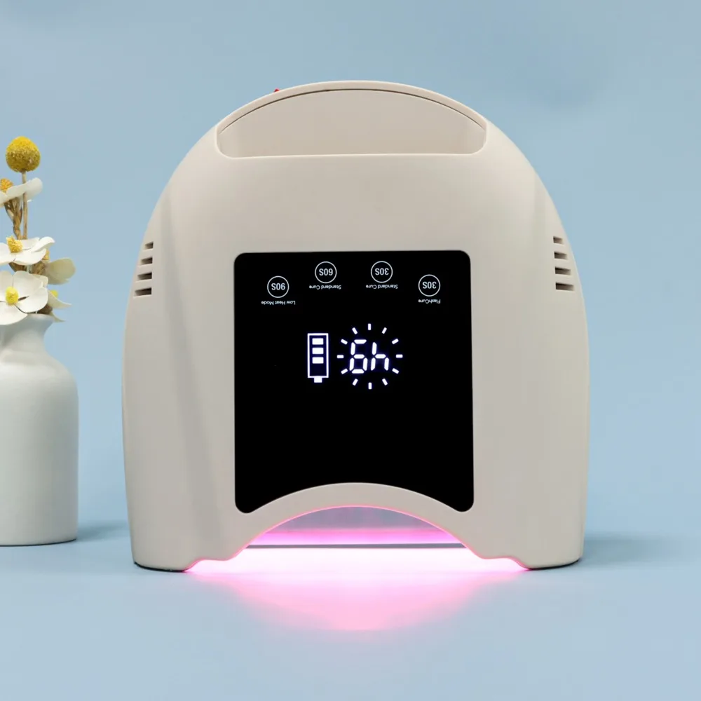 전문가용 메탈 패드 무선 네일 램프, 충전식 UV LED 램프, 네일 건조기