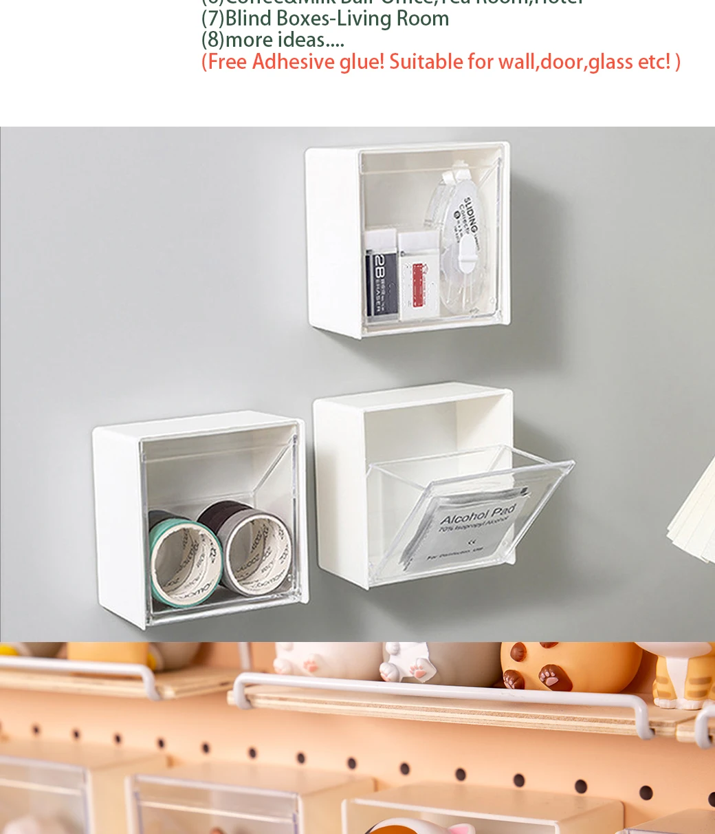 Description Picture 4 of itemMulti-Functional And Lightweight Design, Transparent And Openable, Thickened Magnetic Acrylic Storage Box, Convenient Storage