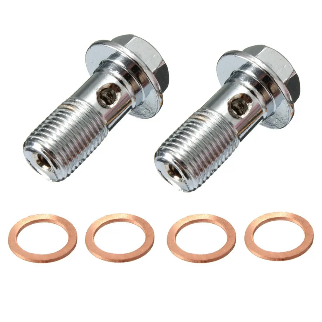 스테인리스 브레이크 밴조 볼트, 켈리퍼 마스터 실린더, 2x 오토바이, M10 x 1.0mm