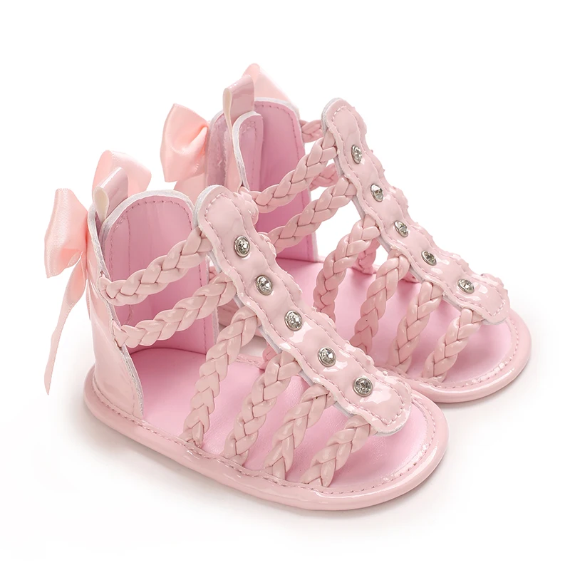 Baby Girl Sandals Summer Baby Wedding Dress Flat Shoes Newborn Baby Shoes Children's Garden Shoes First Walkers Walking Shoes 2