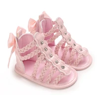 Baby Girl Sandals Summer Baby Wedding Dress Flat Shoes Newborn Baby Shoes Children's Garden Shoes First Walkers Walking Shoes 2