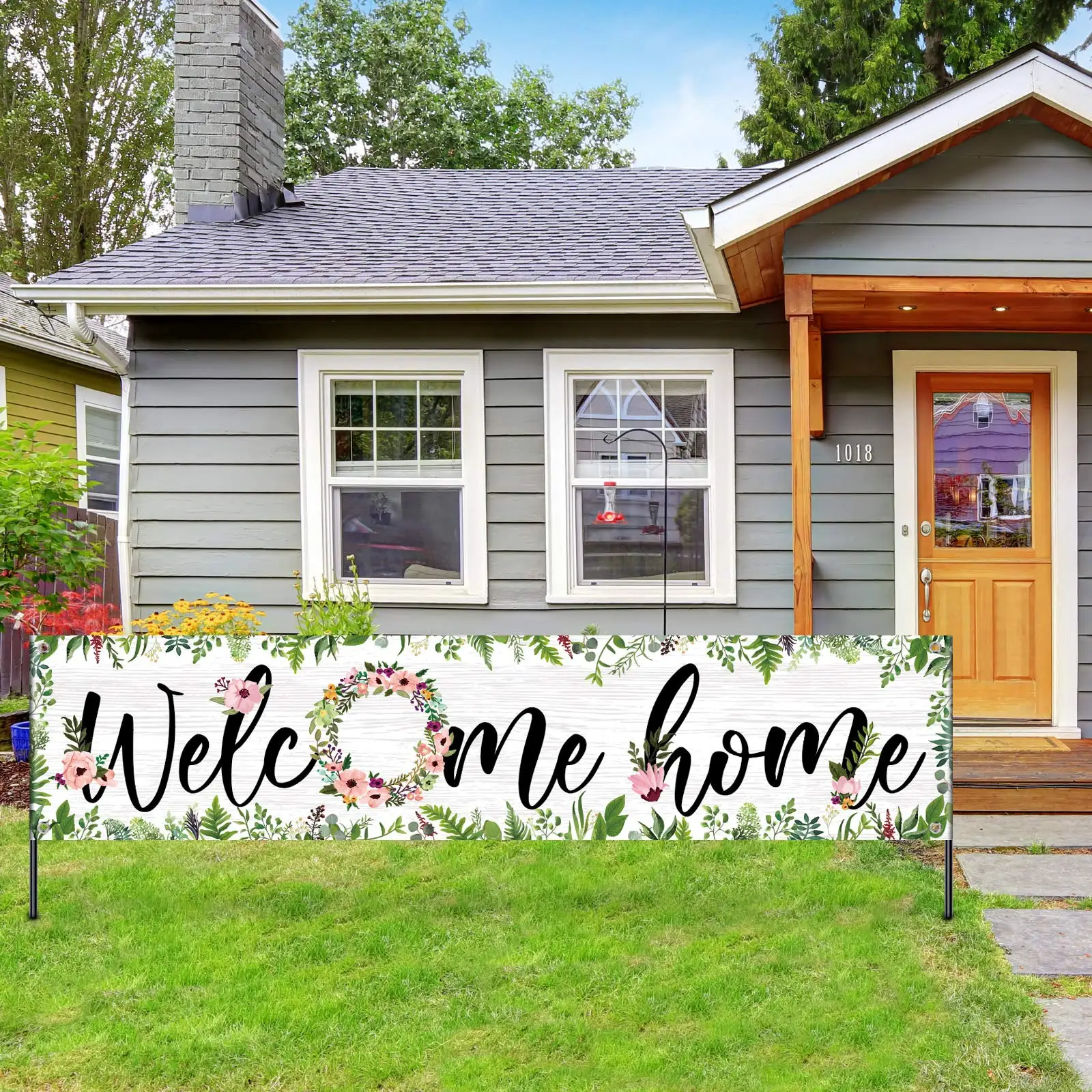 Welcome Home Banner Party City: The Perfect Floral Garland for Every  Seasonal Entrance, image size:1600x1600