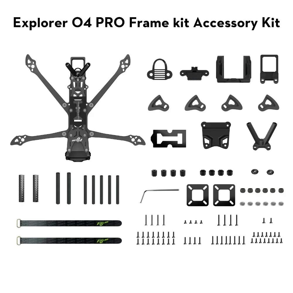 플라이우 익스플로러 LR O3/O4/O4 PRO LR 4'' 워크스네일 프레임 키트 궁극의 초소형 FPV 드론 DIY 부품