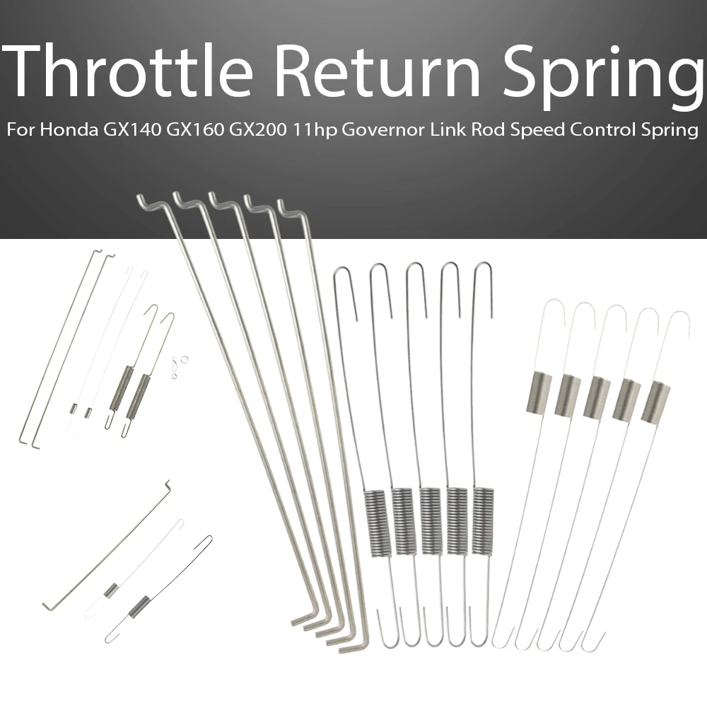 Throttle Return Spring Kit for GX140 GX160 GX200 11hp Governor Link Rod Speed Control Spring