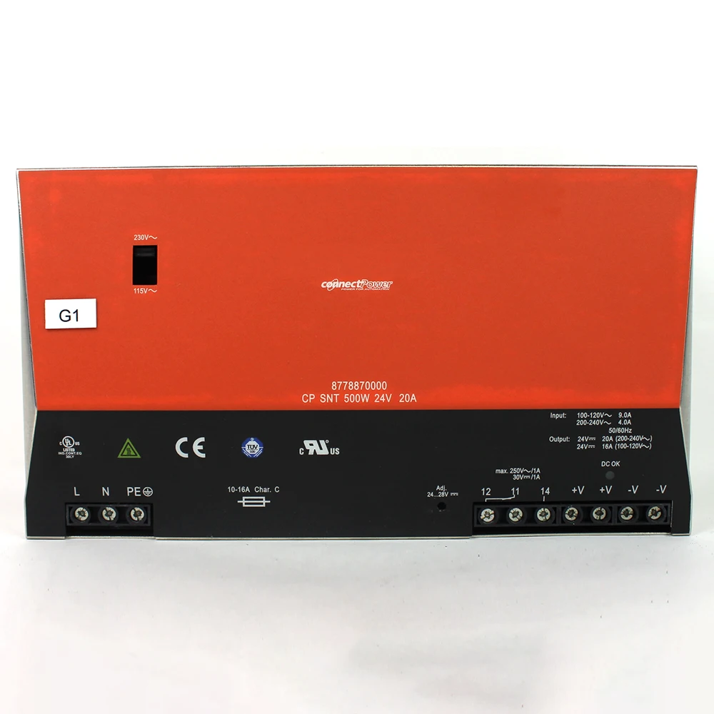 스위칭 전원 공급 장치 CP SNT 500W 24V 20A 8778870000