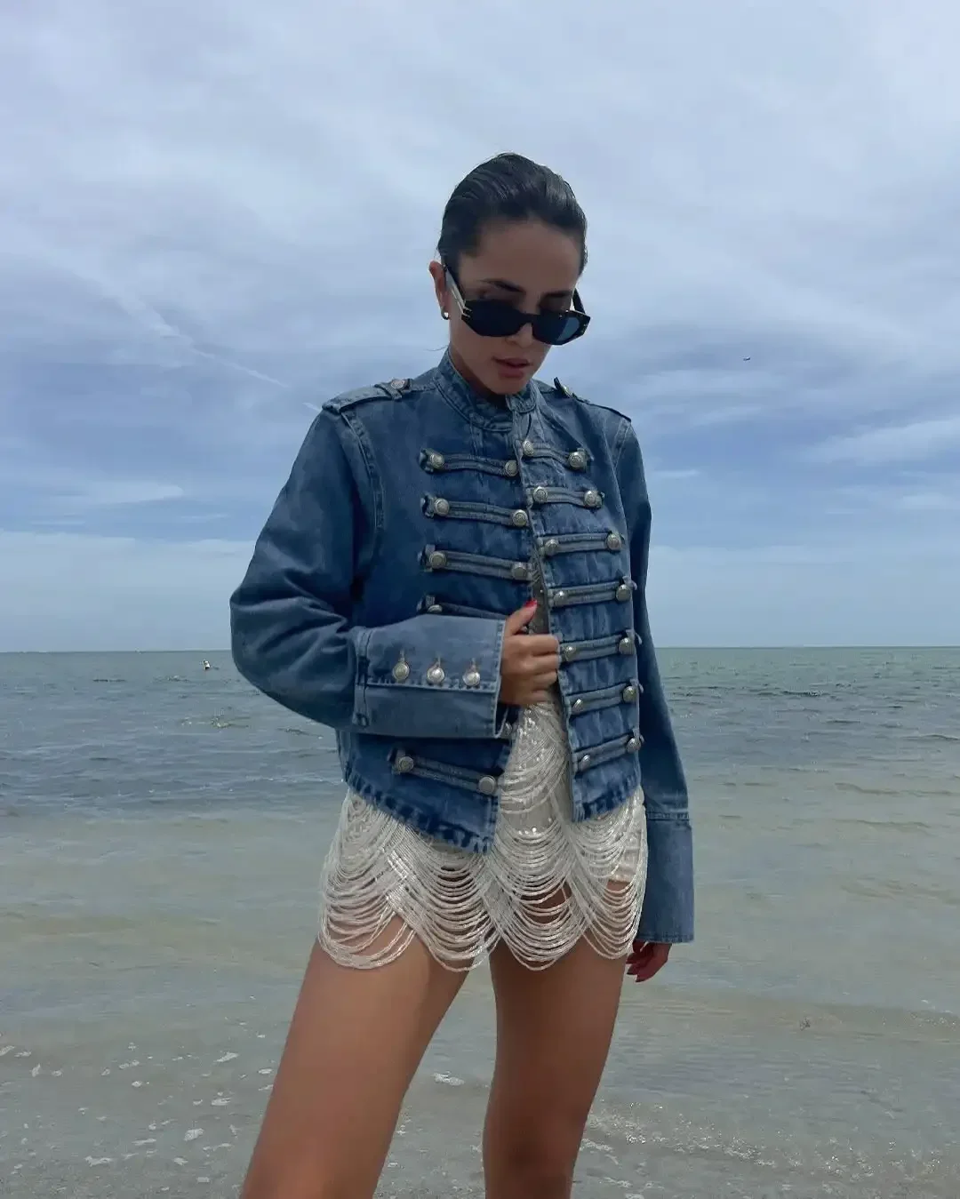 Vintage Denim Military Jacket Women Retro Solid Round Neck Single Breasted Slim Crop Coat 2026 New Lady Daily Street Outerwear 33 Sb1bd12be99c9433a8d2f722fba1c6255U