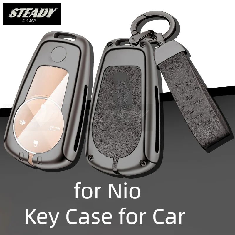 

Zinc Alloy Car Key Case Full Cover for Nio ES6 ES7 ES8 EC6 ET5 ET7 NFC Protector Shell Keychain Keyless Bag Auto Accessories