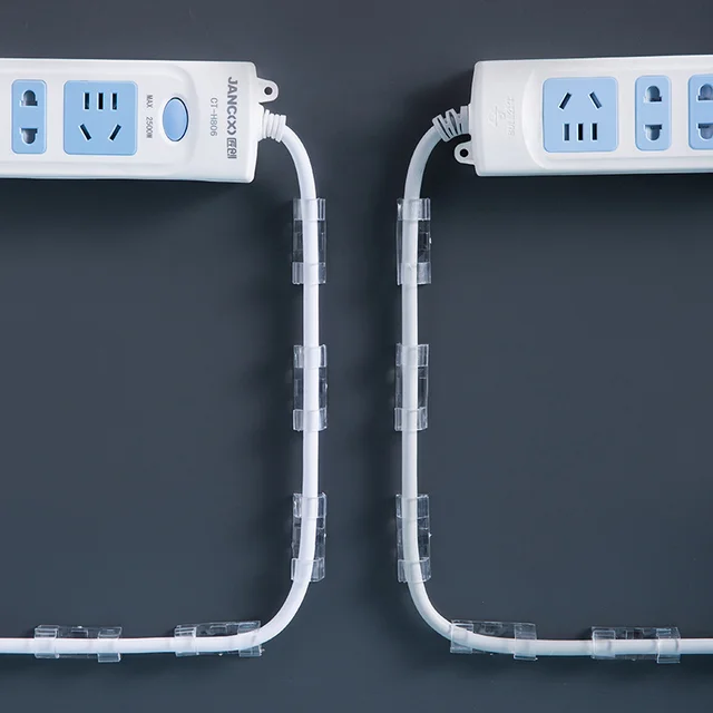 20 db Öntapadós Kábelklippék Otthoni Irodai Asztali Szervező Huzalkezelő Vezeték Tartó Kábelbilincs Fülhallgató-Vonal Rögzítő - Image 2