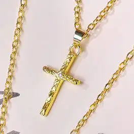 Letter Necklace Layered Initial Cross Necklace, Layering Square Letter Pendant Figaro Chain Cross Choker  for Women Girls
﻿ - Image 5