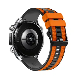 Universal 22mm Silicone Sports Watch Strap - Versatile Wristband Replacement for HUAWEI Ultimate 2 (B - O)