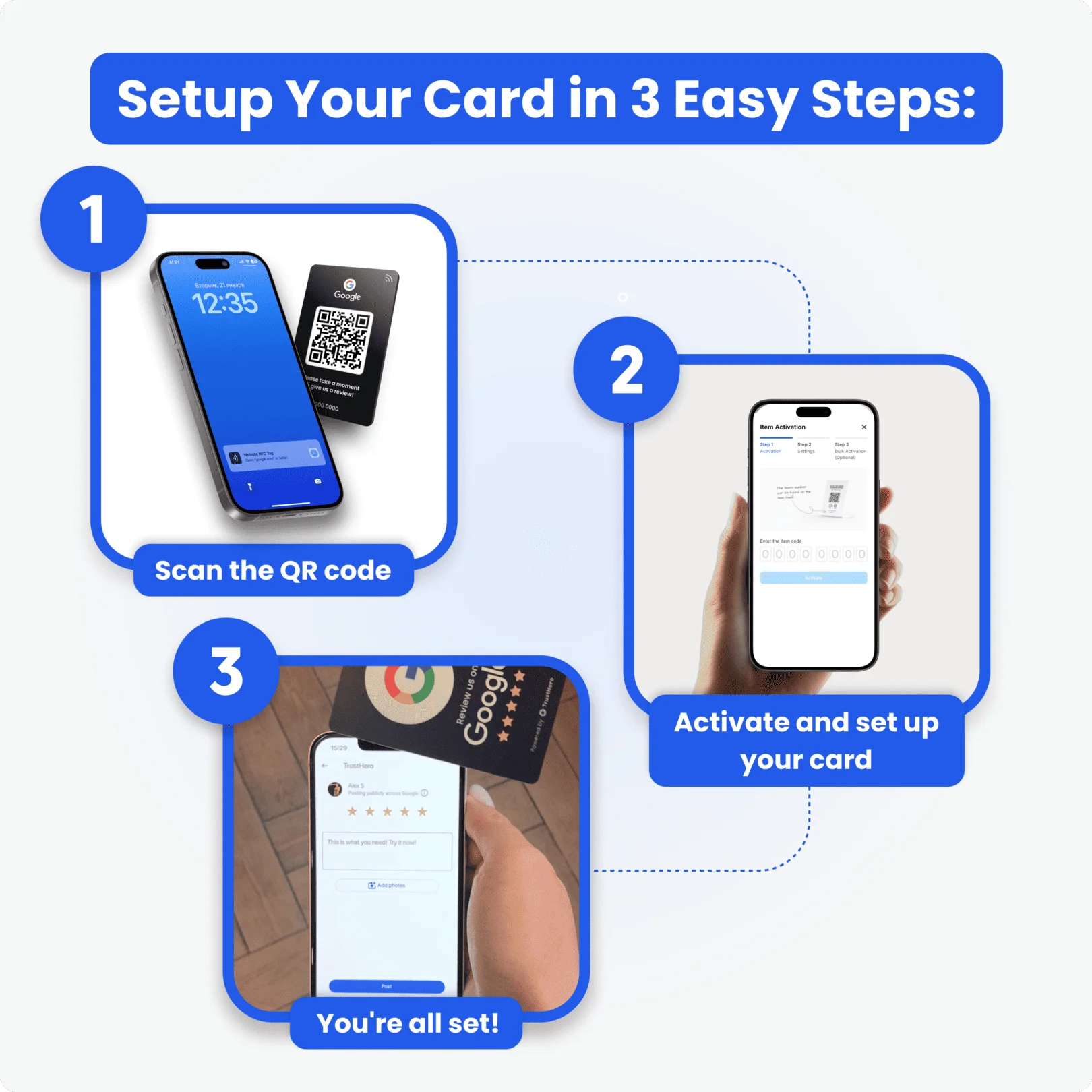 범용 NFC Google 리뷰 카드 Instagam Facebook for 안드로이드/iPhone Tap URL 쓰기 소셜 비즈니스 리뷰 카드