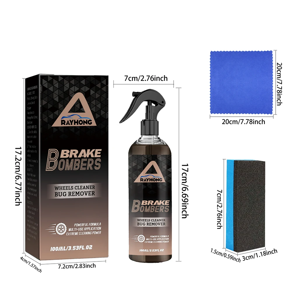 100ml Wheel Cleaner Spray Long Lasting Rust Removal Spray Car Tire Brightener Car Maintenance Supplies