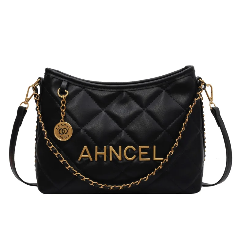 Women's Bucket 2024 New Fashion Bags All-Match Underarm Diamond Plaid High-Grade Shoulder Messenger Bag