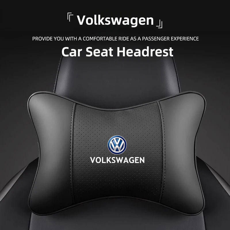 Car Seat Headrest Neck Pillow for VW Tiguan Arteon Taigo Caddy Sharan Beetle CC Amarok Transporter Caravelle Crafte for car pillow car headrest car neck pillow