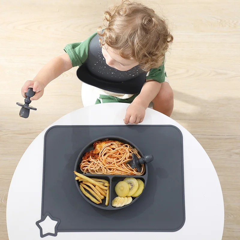1PCS Silicone Placemats Children Infants Food Grade Feeding Table Mats Food Grade Anti-scalding Anti-slip Mats