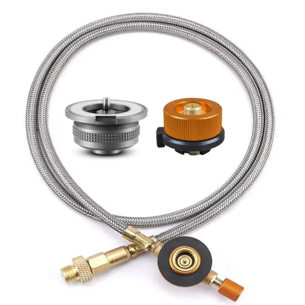 Outdoor Camping Stove Gas Adapter Split Extension Tube Adapter Gas Tank
