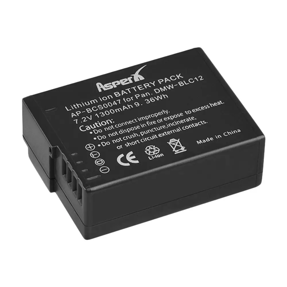 1x7,2 V 1300mAh DMWBLC12 BLC12 DMW-BLC12 DMW BLC12e литий-ионная батарея для Panasonic FZ200 FZ300 FZ1000 G5 G6 G7 GH2 DMC-GX8