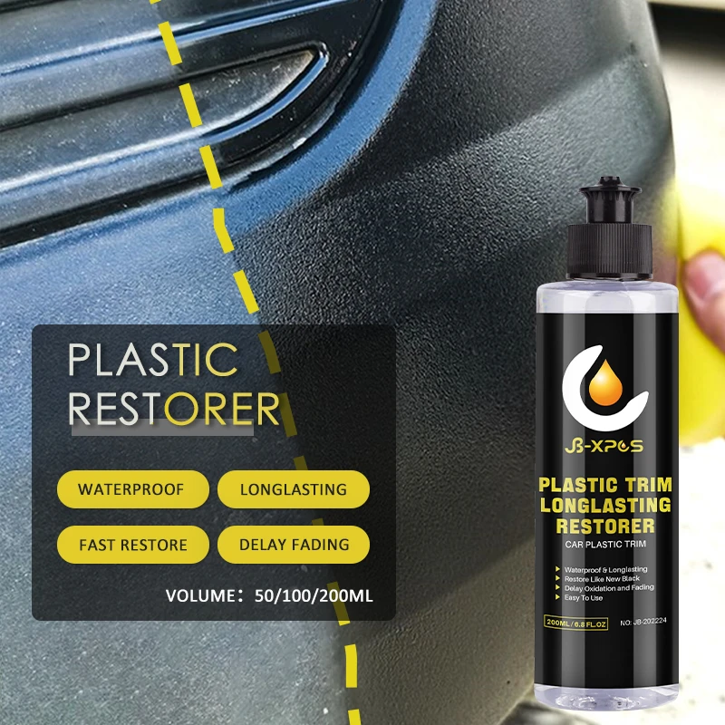 Car Plastic Restorer Restore Black Gloss Plastic Parts Refurbish Agent