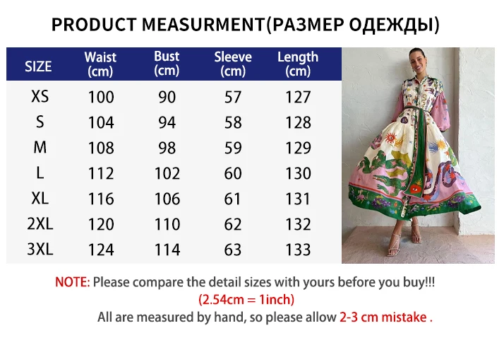 Polo Neck Printed Vintage Long Dress Princess Sleeves Lace-ups High Waist Big Hem Vestidos Casual Fashion Literary Elegant Robe