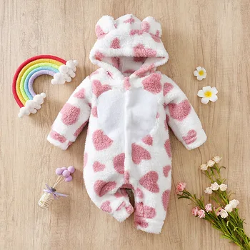 Cartoon Elephant/Giraffe Fake Two-Piece Striped Long-Sleeve Romper for Baby Boys & Toddlers 1