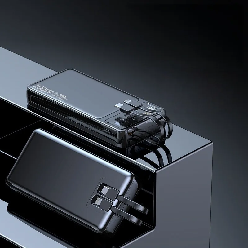 30000mAh 내장 듀얼 케이블 PD 고속 충전 지원 휴대용 보조배터리 (모든 스마트폰 시리즈 호환)
