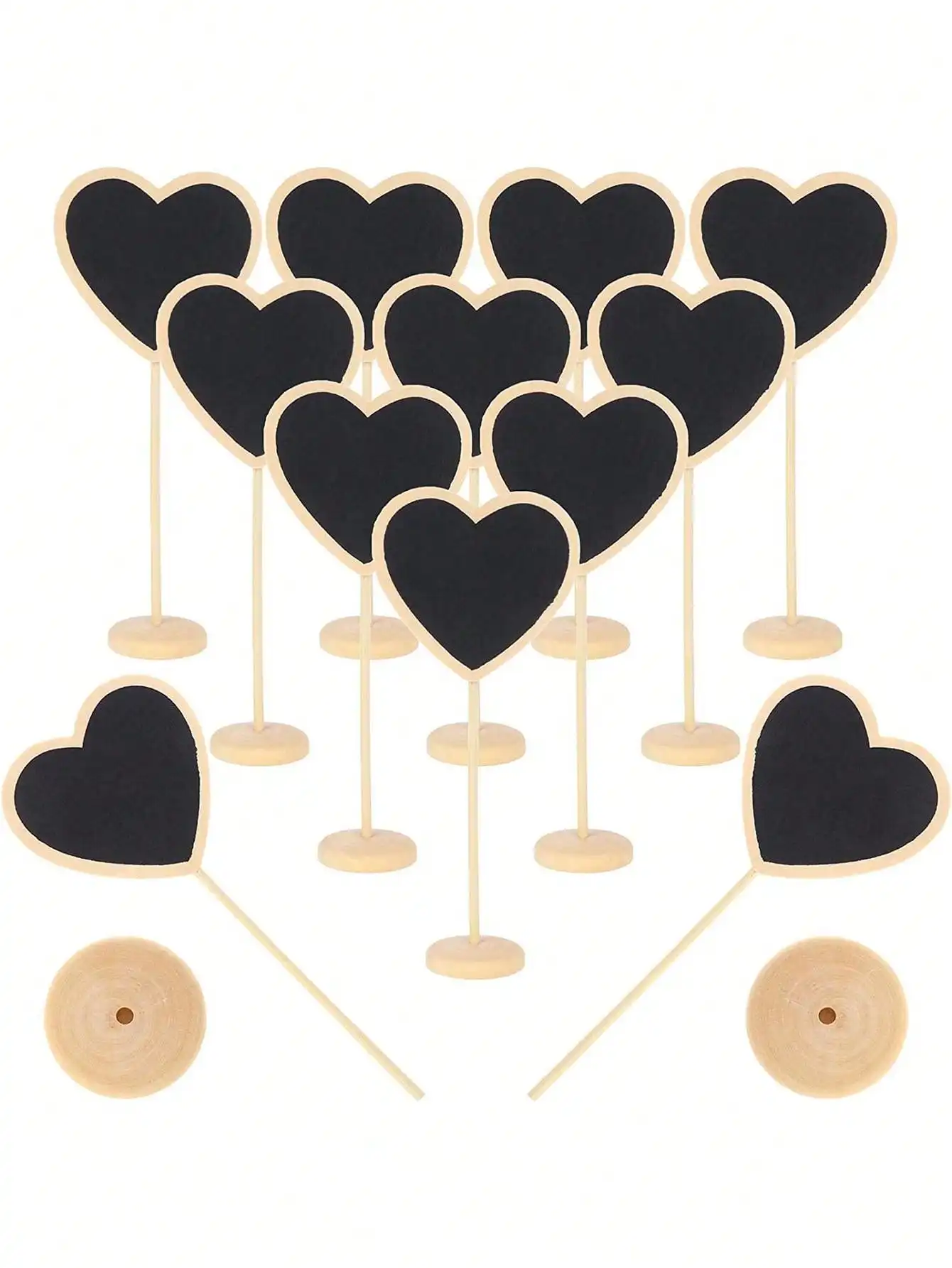 Mini Chalkboard Signs 10PCS with Easel Wedding Birthday Parties Message Board Signs Event Decor Wooden Place Cards