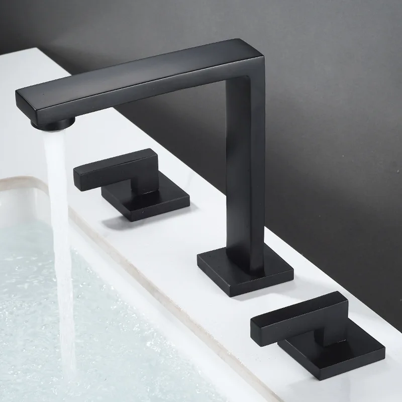 Dual Handle Basin Faucet Retro Brass Dual Holder Dual Control Tub Faucet Hot and Cold Bathroom Faucets Torneira Banheiro Luxo 6