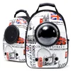 Space breathable cat bag, cat and dog pet bag, portable outdoor backpack, large capacity, transparent visual window, ventilated 3