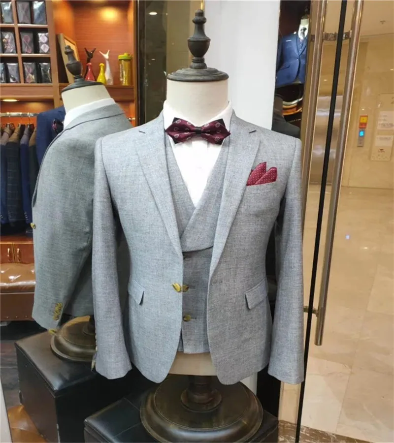 

Новый мужской свадебный костюм брикет костюм для жениха лучший мужской смокинг костюм для выступления