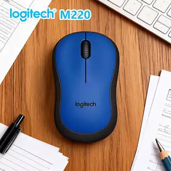 Logitech M220 2.4GHz souris silencieuse sans fil 1000 DPI suivi optique USB Nano récepteur pour bureau maison PC ordinateur portable 1