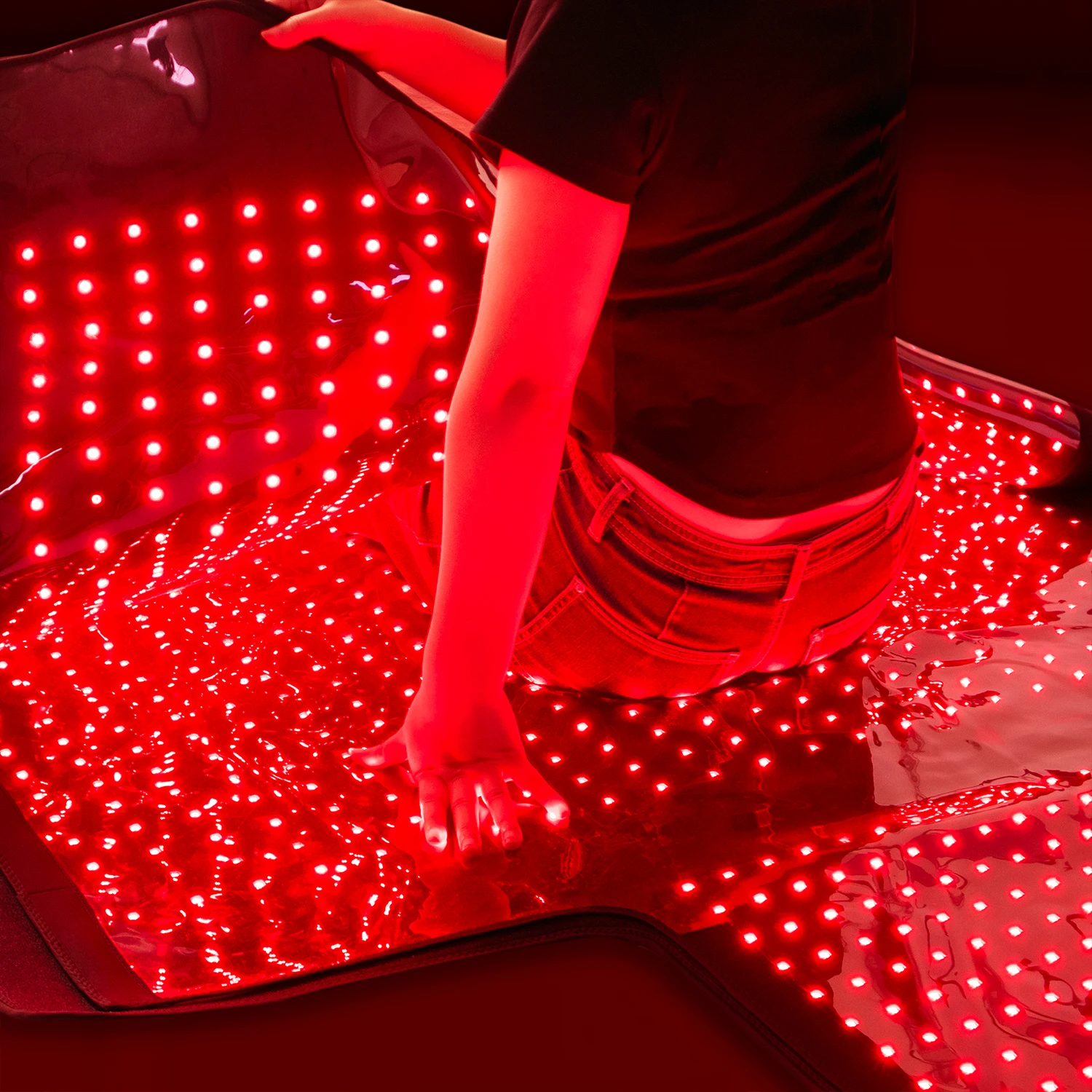 Dual Wavelength LED Beads 660nm&850nm Red Light Therapy Mat Full Body Used to Relieve Pain 71＂x 47＂