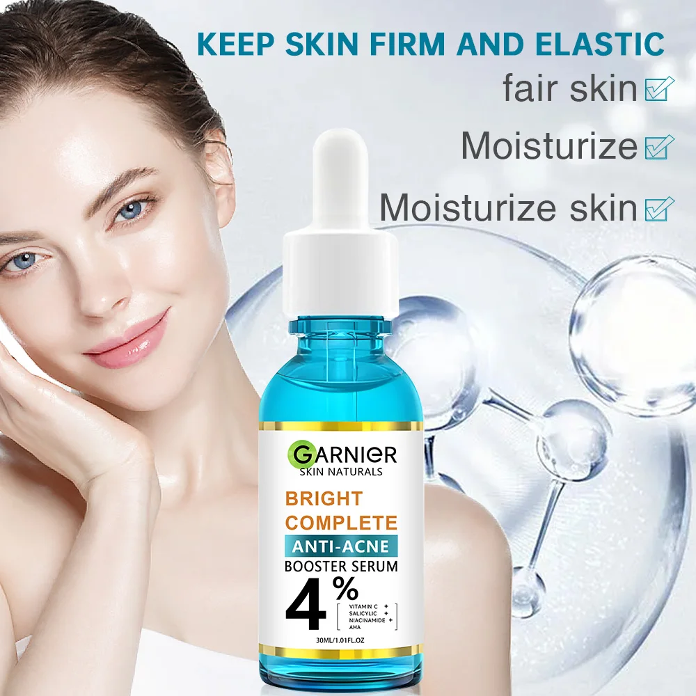 30ml Garnier Whitening Essence Removes Acne Marks Comedones Blackheads Facial Repair Serum Shrinks Pores Moisturizes Essence 5