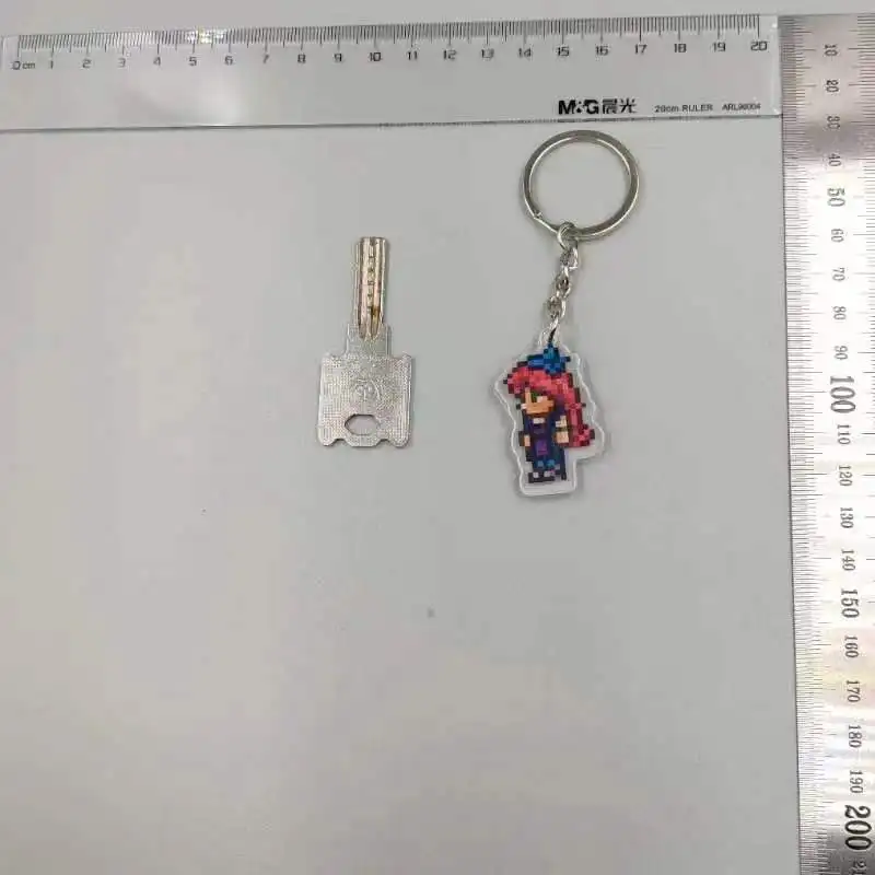 Anime Pixel Keychain - Fun Back-to-School Gift Keyring Pendant