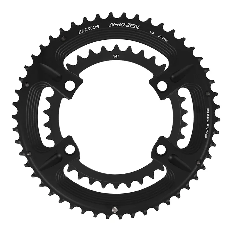 Ultralight Double Chainring for Road Bike 110BCD 50-34T 52-36T 53-39T Bicycle Cr