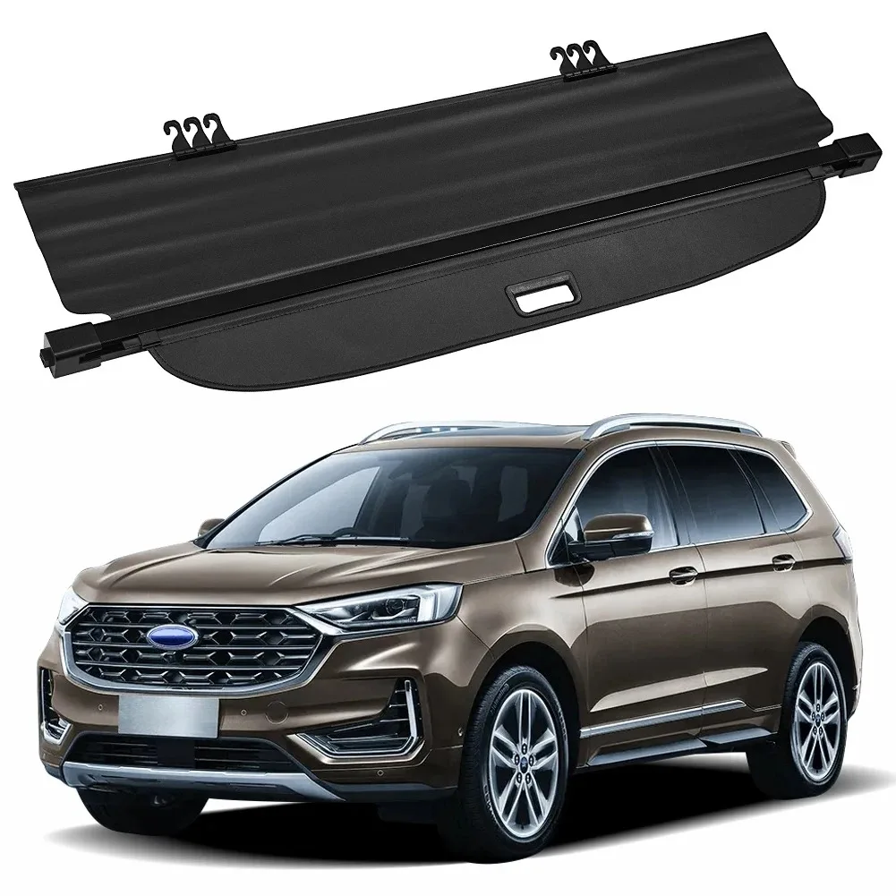 Car Rear Cargo Cover Privacy Trunk Fit for Ford Edge 2015-Screen Security Shield Curtain Black Retractable Cargo Cover