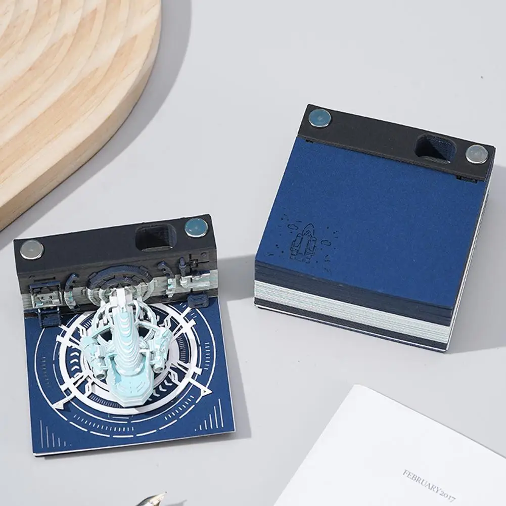 

3d Paper Sculpture Earth Calendar Memo Pad Notepad With Display Block 3d Gifts - Pen Memo Pads Art Holder School Office I5t7