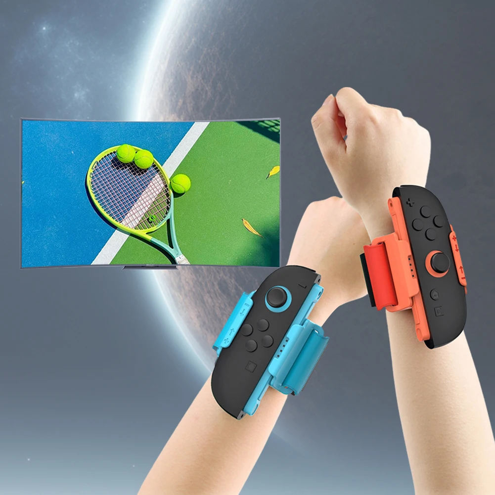 Cinturini Elastici Regolabili Per Joy-Con Switch E Switch OLED | Bracciali Per Dance Ballo | 2 Pezzi Neri Per Adulti E Bambini