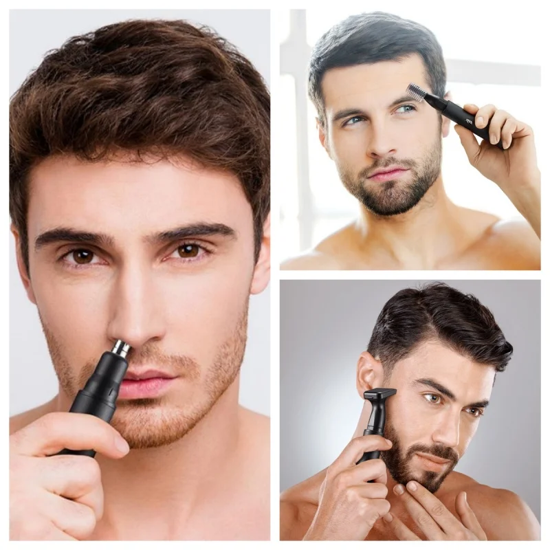 NEW Xiaomi 3 in 1 Professional Electric Nose Hair Trimmer Men and Women USB Charging Eyebrow Facial Nose Trimmer Hair Clipper 4