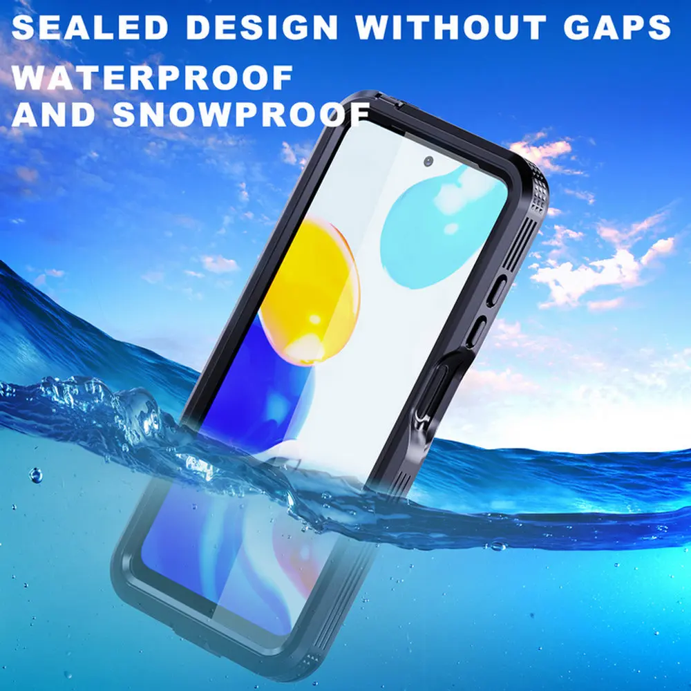 

IP68 настоящий водонепроницаемый чехол для Xiaomi Redmi Note 12 11 Pro 5G противоударный защитный чехол для дайвинга Redmi Note 11 S 11 S 11E Pro