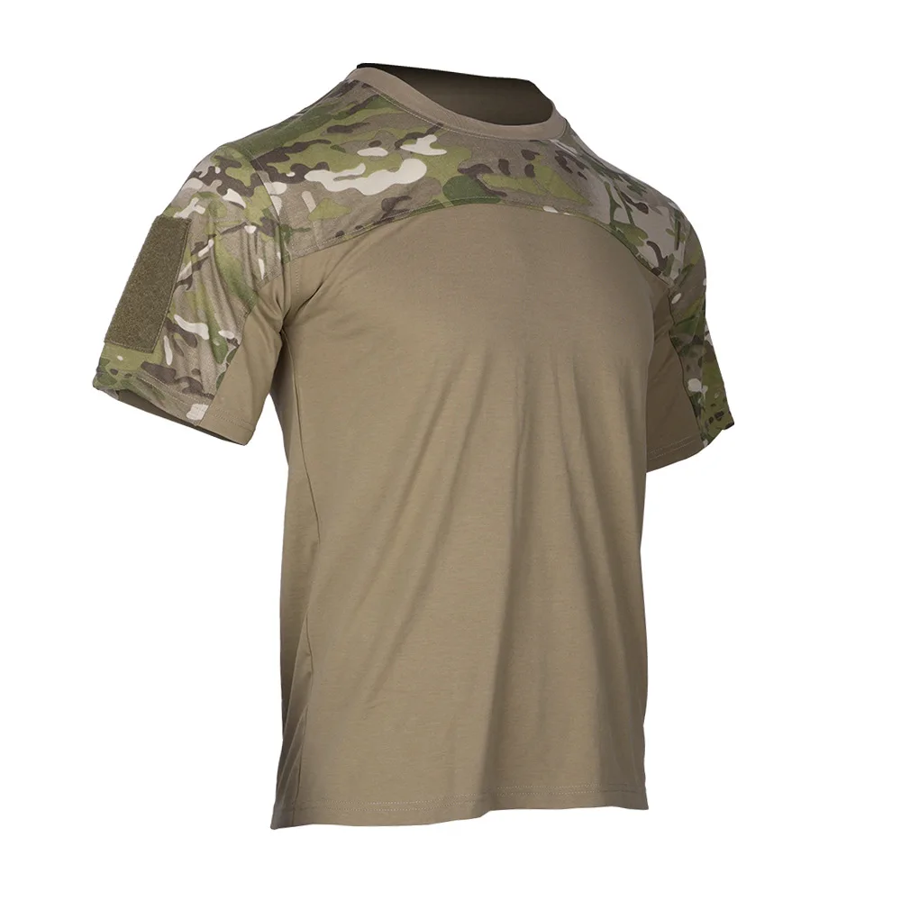 Mens Camouflage Shirts Tees Tactical Combat Shirt Hunting Clothes Tops Workout Clothing Outdoor Breathable Camo T Shirt