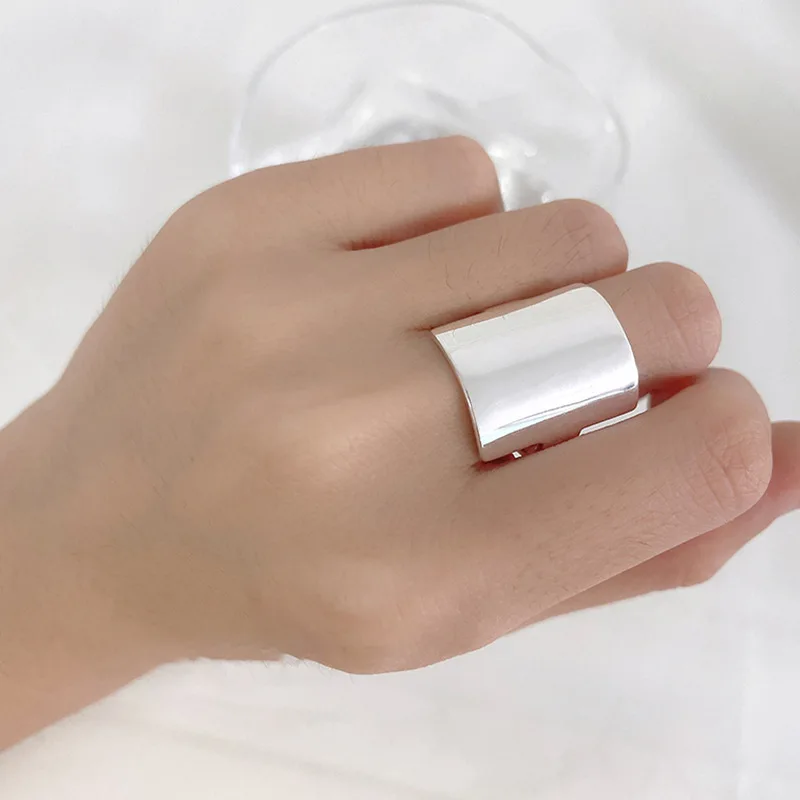 여성용  반지, 심플한 미니멀리스트 레트로 스퀘어, 부드러운 오픈 핑거 링, 패션 밴드, 여성 비쥬 선물