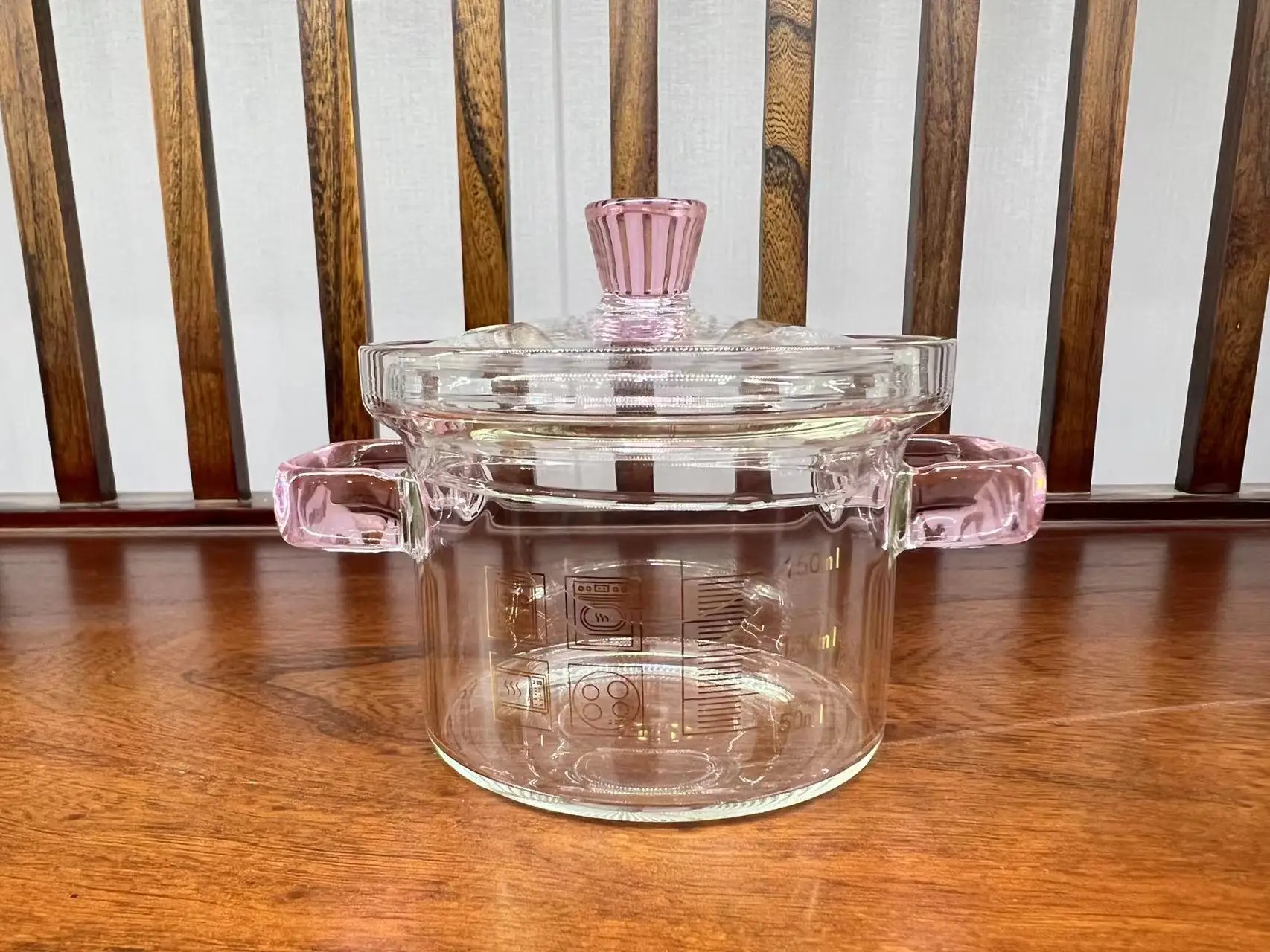 Made in USA Vintage Pyrex Clear Glass Double Boiler Cooking Pot