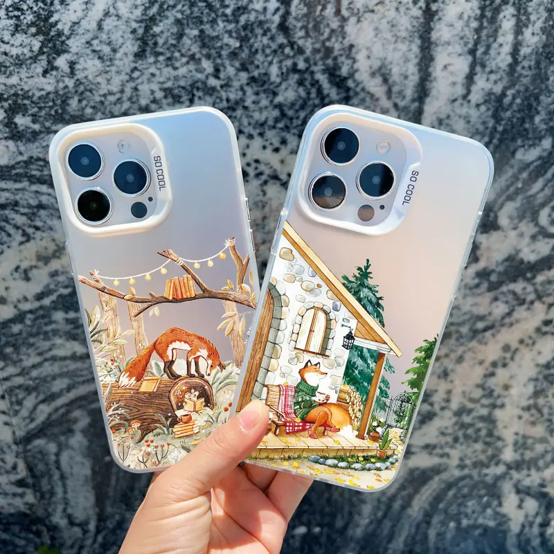 Cartoon-Tier Freizeit-Handyhülle für iPhone 13 Mini Pro Max 17 16 11 12 14 15 Pro Max 16 15 14 Plus Stoßfeste Laser-Schutzhülle – Detail 15