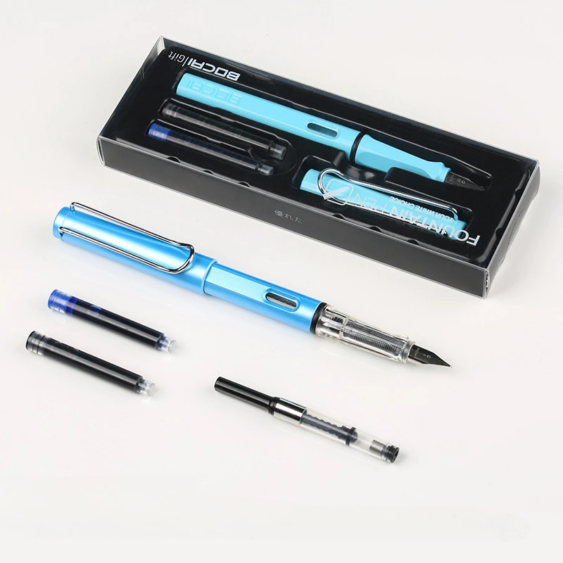 Posture Correction EF Fountain Pen Set Replaceable Ink Refill 0.38mm Student Writing Business School Office Supplies Stationery
