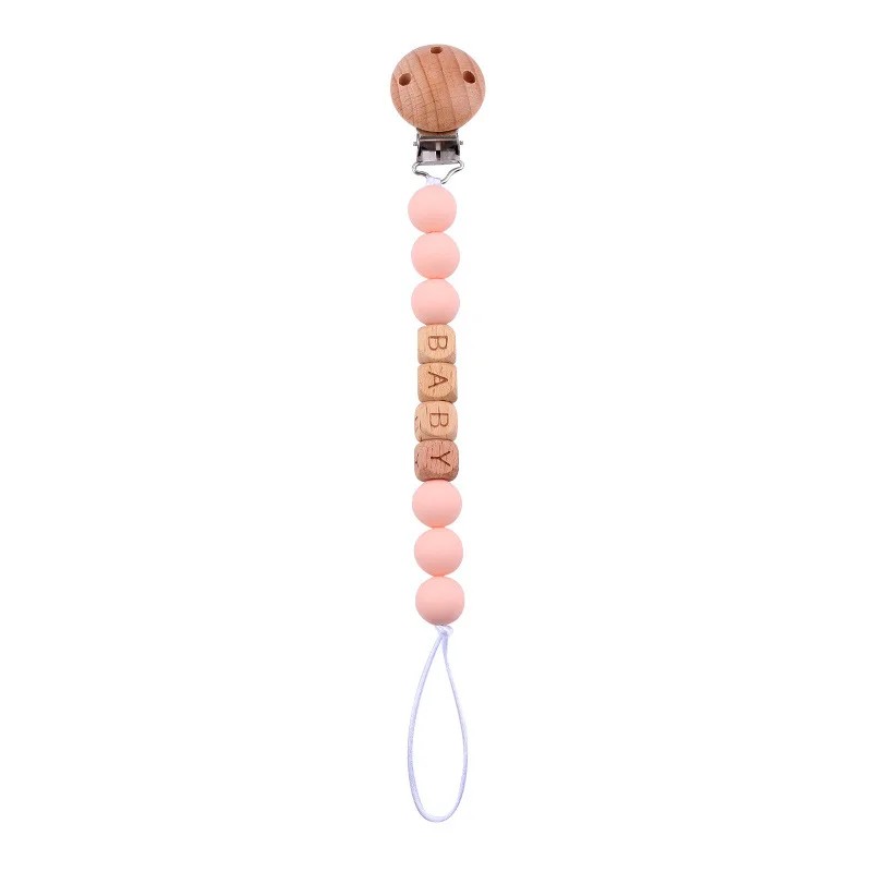 Baby Pacifier Clips Personalized Name Teethers Toys Dummy Nipples Holder Clip Chain Babies Accessories Newborn Gifts Custom