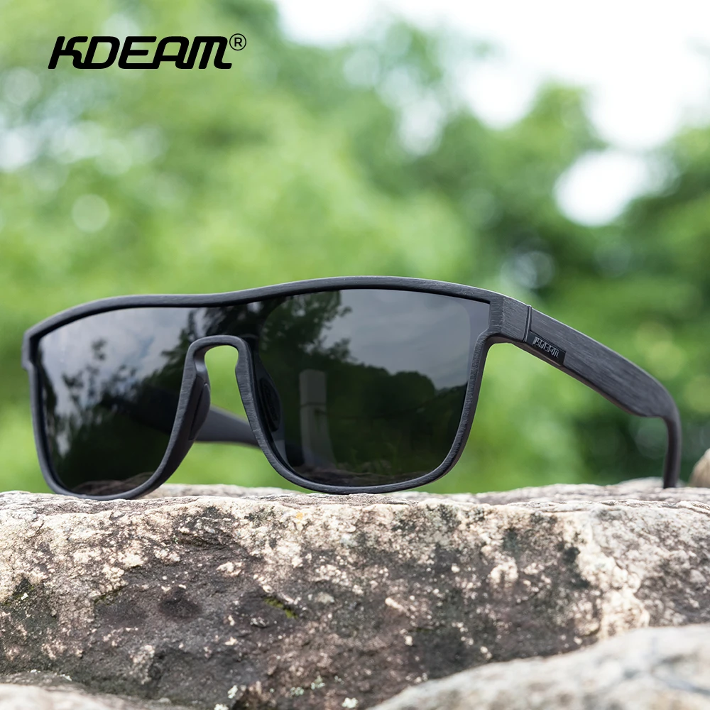 KDEAM Men's Polarized XL Sports Sunglasses with Zipper Case
