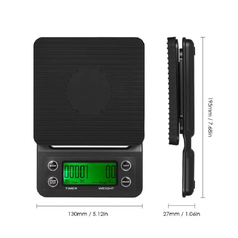 Coffee Scale 1pc 0.1g With Timer Digital Kitchen High Precision LCD
