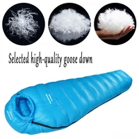 Winter Down Sleeping Bag Adult Mummy White Goose Down Warm Sleeping Bag Three Seasons Suitable For Camping Trips 2